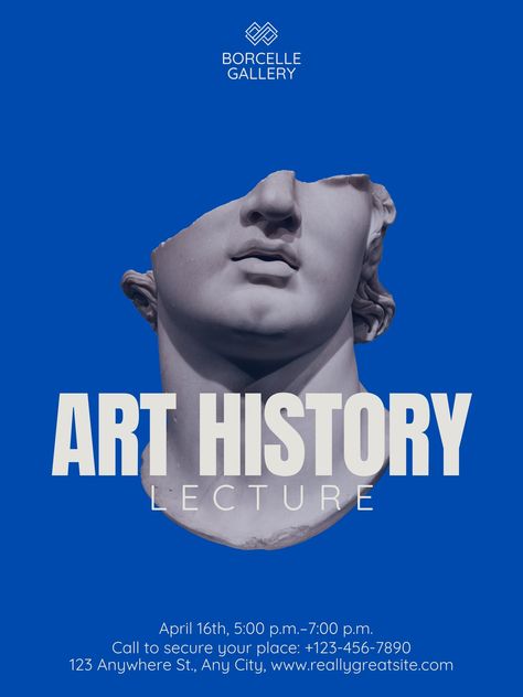 Blue Modern Minimalistic Art History Lecture Poster - Templates by Canva