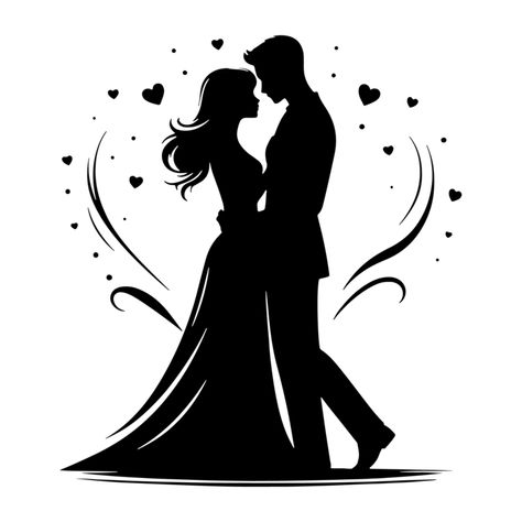 Couple Images Black And White, Wedding Silhouette Couple, Couples Background, Couples Clipart, Ds Logo, Love Canvas Painting, Marriage Images, Home Screen Wallpaper Hd, Couple Png