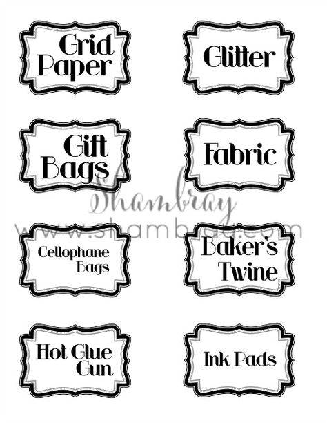 Storage ideas and solutions for craft supplies. Also includes free printable organization labels. Craft Room Labels, Organizing A Craft Room, Craft Supply Labels, Labels For Organizing, Labels Organization, Printable Organization, Craft Labels, Organization Labels, Free Printables Organization