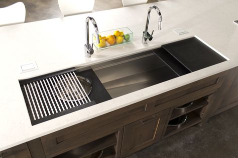 Tristate Cabinets – The Galley Sink Galley Kitchen Sink, Galley Workstation, 2025 Kitchen, Sink Workstation, Galley Sink, Drainboard Sink, Cedar Shakes, Casa Container, Kitchen Sinks