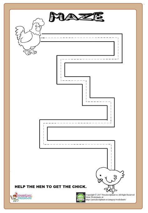 maze worksheet for kids Preschool Maze, Maze Preschool, Maze For Kids Preschool, Maze Preschool Printable Worksheets, Letter Maze Worksheet, Simple Maze Worksheet, Maze For Kids, Mazes For Kids Printable, Worksheet For Preschool