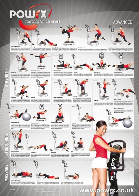 Some vibration plates don’t come packaged with exercise charts and even if they do it can be beneficial to expand your knowledge by learning more exercises to increase the all round fitness of your body. On this page you will find a range of vibration plate exercises in both video and chart for to ensure that you … Power Plate Workout, Chest Workout Women, Vibration Plate Exercises, Whole Body Vibration, Vibration Plate, Yoga Online, Exercise Machine, Workout Chart, Planet Fitness Workout