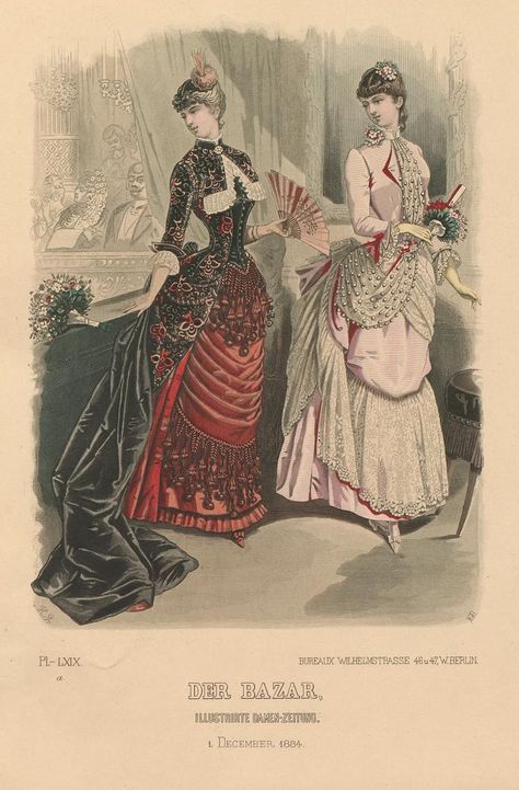 1880 Fashion, Victorian Fashion Women, 1900s Art, 1899 Fashion, 1870s Fashion, 1880s Fashion, 1800s Fashion, Fashion Illustration Vintage, Victorian Costume