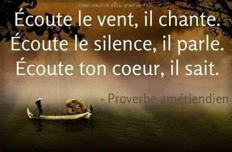 Proverbe amérindien French Expressions, Quote Citation, Spiritual Words, French Quotes, How To Speak French, Buddha Quotes, Philosophy Quotes, Sweet Words, Positive Attitude