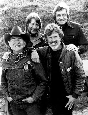 The Four Horsemen: Willie Nelson, Kris Kristofferson, Waylon Jennings, & Johnny Cash. Willy Nelson, The Highwaymen, Highway Men, Montreux Jazz Festival, Waylon Jennings, Outlaw Country, Kris Kristofferson, Man In Black, Musica Rock