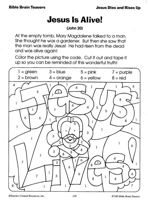 Easter Sunday School, Jesus Is Alive, Bible School Crafts, Bible Coloring Pages, Sunday School Activities, Easter Religious, Easter Coloring Pages, Easter Colouring, Church Crafts