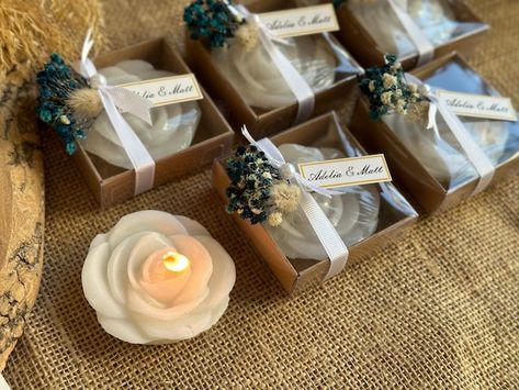 SpecialGiftEver - Etsy Turkey Wedding Candle Favors, Personalised Wedding Candles, Candle Flower, Bridesmaid Candle, Baby Shower Candles, Bulk Candles, Candle Gifts, Product Box, Candle Gift Box