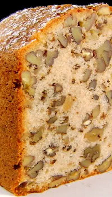 Maida Heatter's Southern Nut Cake _ I'm happy to report it is a lovely cake and it has been well received by those who've tried it. If you are looking for a fruitless fruit cake, you'll love this Nut Extravaganza! Christmas Dessert Buffet, Bourbon Cake, Nut Cake, A Loaf Of Bread, Pound Cakes, Gateaux Cake, Loaf Of Bread, A Piece Of Cake, Dessert Buffet