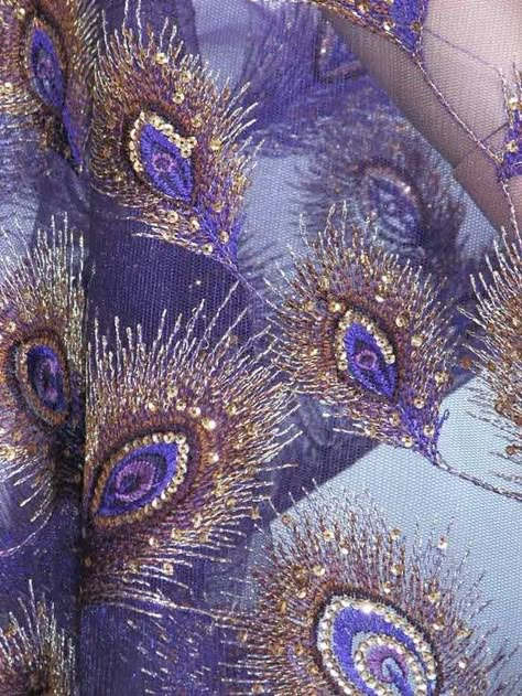 Purple Peacock Fabric, Purple Peacock, Peacock Colors, Peacock Art, Peacock Print, Bridal Fabric, Purple Love, All Things Purple, Peacock Feathers