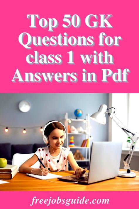 General knowledge (GK) is important for students of all ages, including Class 1 students. Here are some reasons why GK is important for Class 1 students. GK always Develops curiosity, Enhances cognitive development and Prepares for future learning. Best GK for class 1 Pdf with Answers Download free Link at the bottom. Gk For Class 2, Gk Questions For Class 1, Gk Quiz Questions, Questions With Answers, 5th Class, Gk Questions And Answers, Quiz Questions And Answers, Knowledge Quiz, 100 Questions