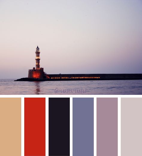 Lighthouse Chania Color Palette Lighthouse Color Palette, Nautical Color Scheme, Identity Project, Color Schemes Colour Palettes, Houseboat, Colour Palettes, Colour Schemes, Pretty Colours, House Boat