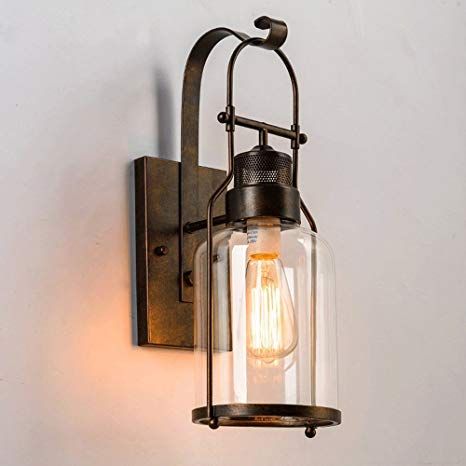 Extra and Decorative Illumination in Your Home through Wall Sconce - Decorifusta Antique Wall Lights, Wall Sconces Living Room, Glass Wall Lamp, Sconces Living Room, Rustic Light Fixtures, Vintage Wall Sconces, Metal Wall Light, Rustic Wall Sconces, Wall Sconces Bedroom