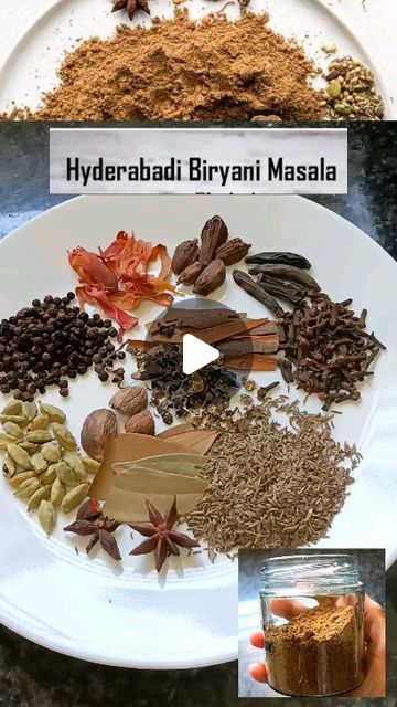 Hyderabad Biryani Recipe, Hyderabad Recipes, Biryani Masala Powder Recipe, Biriyani Masala, Hyderabad Biryani, Hyderabadi Food, Hyderabadi Biryani Recipe, Biryani Masala Powder, Food Recipes In Hindi