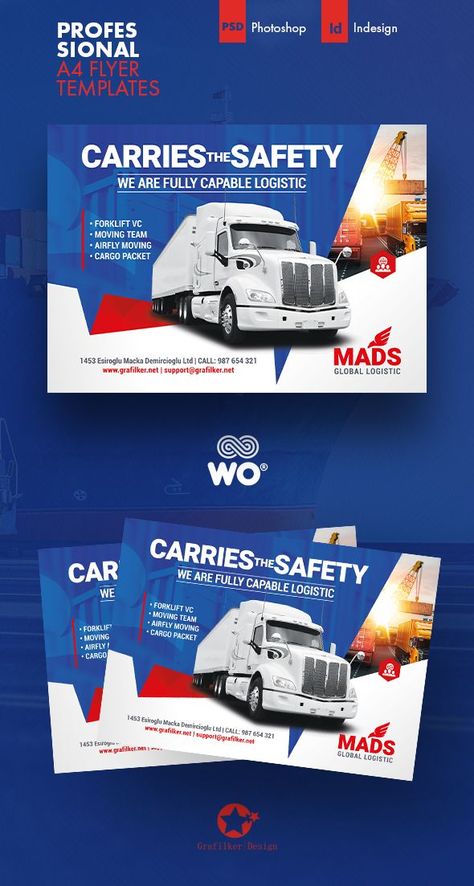 air, cargo, carriage, carrying, company, conveyance, cost effective, domestic, export, fast, forwarding, freight, global, grafilker, haulage, import, international, ocean, professional flyer, reliable, removal, service, shipment, shipping, transfer, transfusion, transport, transportation, vehicle, world Flyer Templates Design, Logistics Design, Website Template Design, Counter Design, Trucking Companies, Air Cargo, Text Fonts, Car Safety, Tattoo Fonts