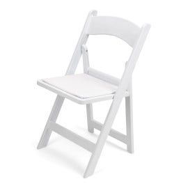 48'' Plastic Folding Table Wholesale | EventStable.com White Folding Chairs Wedding, Folding Chairs Wedding, Resin Chair, Chairs Wedding, White Folding Chairs, Folding Chairs, Folding Chair, Indoor Outdoor, Weddings