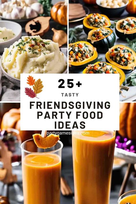 Friendsgiving Party Food Ideas is all about gathering with friends, enjoying great food, and creating lasting memories. Fun Friendsgiving Food Ideas, Friendsgiving Potluck Ideas, Friendsgiving Dinner Party Food, Friendsgiving Party Food, Friendsgiving Ideas Food, Autumn Salads, Thanksgiving Party Food, Games Ideas For Adults, Friendsgiving Recipes