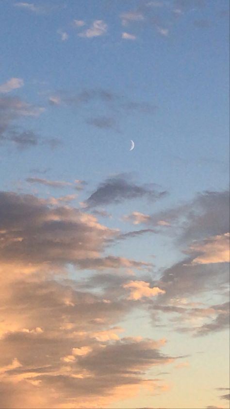 ☁️ #moon #clouds #photography #aesthetic #sky Small Clouds, Divine Feminine Spirituality, Moon Clouds, Clouds Photography, Aesthetic Sky, Different Aesthetics, Sky Moon, Moon Pictures, Morning Sky