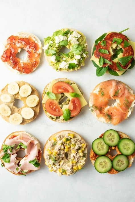 Healthy Bagel, Easy Lunch Box Recipes, Food Flask, Running Food, Bagel Toppings, Cheese Bagels, Best Bagels, Bagel Cream Cheese, Breakfast Bagel