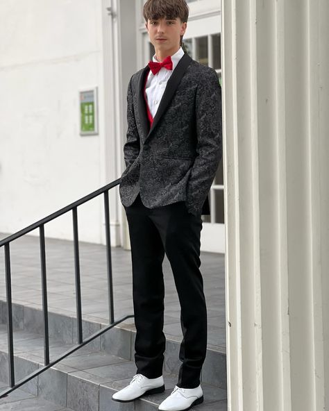 Handsome Carson ❤🖤💍Jacksonville Christian Homecoming #qualityshoppecutie #homecoming #homecoming2024 #hoco2024 #tux #tuxedo #sharpdressedman 2024 Prom Trends Men, Tux For Prom 2024, Homecoming Boys Outfits 2024, Boys Homecoming Outfits 2024, Sharp Dressed Man, Homecoming, Austin