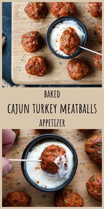 Cajun Turkey Meatballs, Turkey Pesto Meatballs, Party Meatballs, Creamy Dipping Sauce, Turkey Meatballs Healthy, Cajun Turkey, Turkey Spices, Turkey Meatballs Baked, Sweet And Sour Meatballs