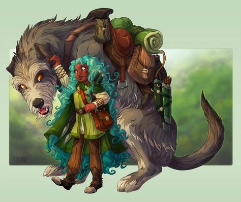 Dnd Beastmaster, Beastmaster Ranger, Gnome Ranger, Dungeons And Dragons Books, Dnd Backgrounds, Dnd Characters, Dungeons And Dragons, Amazing Art, Lion Sculpture