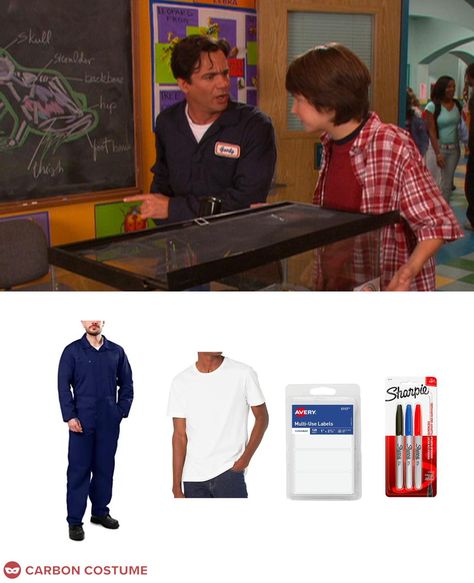 Gordy (Daran Norris) is a character in Ned's Declassified School Survival Guide, a live-action Nickelodeon show from the mid 2000s. He is the janitor at James K. Polk middle school. While he rarely does his job, the students love Gordy. He often assists Ned, Cookie, and Moze in their survival guide shenanigans. His arch nemesis is the weasel. Whenever there's a big mess, he'll say, "I'll let the night guy get that." Use the red sharpie to draw the border of the name tag and the blue to write his Ned's Declassified School Survival Guide, Daran Norris, Night Guy, James K Polk, Arch Nemesis, Brain Parts, Guys Night, Nickelodeon Shows, School Survival