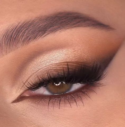 Natural Color Makeup Looks, Brown Neutral Makeup Looks, Soft Gold Smokey Eye, Formal Make Up Brown Eyes, Natural Glam Formal Makeup, Prom Makeup Round Eyes, Brown Smokey Eye Hooded Eyes, Party Makeup Smokey Eye, Light Eyeshadow Looks For Blue Eyes