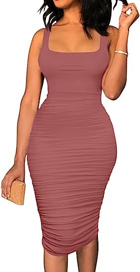 Sleeveless skintight midi dress Skintight Dress, Basic Midi Dress, Midi Party Dress, Get It Girl, How To Look Classy, Casual Wardrobe, Fitted Dress, Party Dress, Fashion Dresses