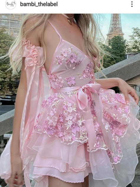 Miniature Dress, Pixie Dress, Pink And White Dress, Nightgowns For Women, Dress Inspo, Evening Outfits, Princess Style, Fairy Dress, Pinterest Girls