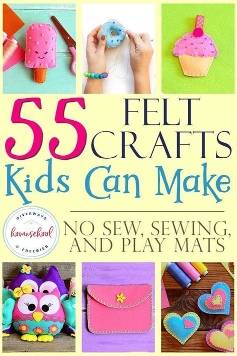 Felt crafts are some of my favorites. They are usually fairly easy to do, but turn out great results. Plus, my kids can get in on the fun too. Check out these amazing felt crafts for any age and any one. From no sew crafts to simple sewing patterns to play mats for the kids to use over and over, we've got you covered! #recipes #crafts #feltcrafts #hsgiveaways No Sew Crafts, Felt Crafts Kids, Simple Sewing Patterns, Easy Felt Crafts, Sew Crafts, Felt Play Mat, Felt Kids, Bookmark Craft, Simple Sewing