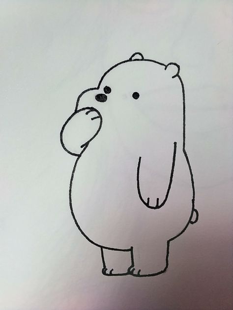 Cute bear drawing Bears Cute Drawing, Bear Sketch Simple, Bear Simple Drawing, Simple Bear Drawing, Bear Easy Drawing, Bear Drawing Simple, Forest Drawing Easy, Bear Doodles, Bear Drawing Easy