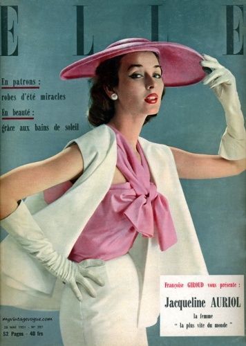 Elle France Magazine (May 1951) Dorian Leigh, Carmen Dell'orefice, Vogue Vintage, Fashion 50s, Fifties Fashion, Fashion Magazine Cover, Look Retro, Fashion 1950s, Fashion Cover