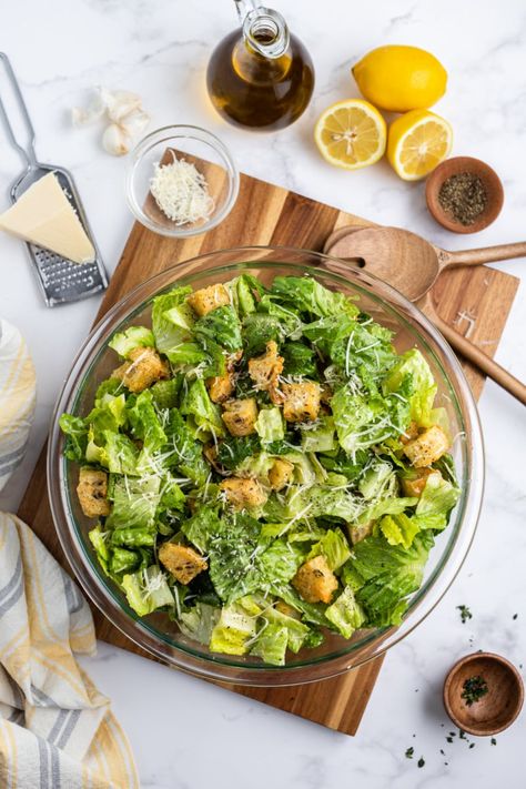 Caesar Salad with Homemade Sourdough Croutons Sourdough Croutons, Croutons Recipe, Crouton Recipes, Rachael Ray Recipes, Caesar Salad Recipe, Homemade Sourdough, Recipe Girl, Italian Christmas, Caesar Salad