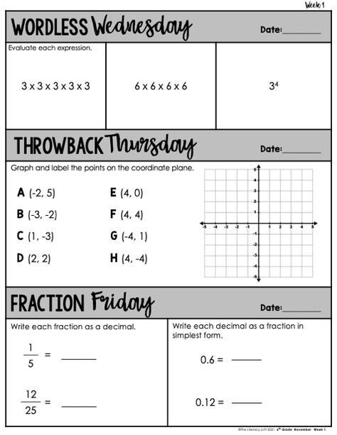 Statistics Probability, Math Morning Work, Student Binders, Daily Review, Sixth Grade Math, Whole Numbers, Rational Numbers, Best Essay Writing Service, Math Assessment