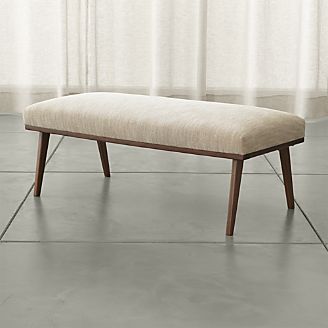 Cavett Bench Bedroom 2023, Bed Stool, Natural Wood Texture, Primitive Homes, Modern Ottoman, Flat Ideas, Bench Designs, Modern Bench, Upholstered Bench