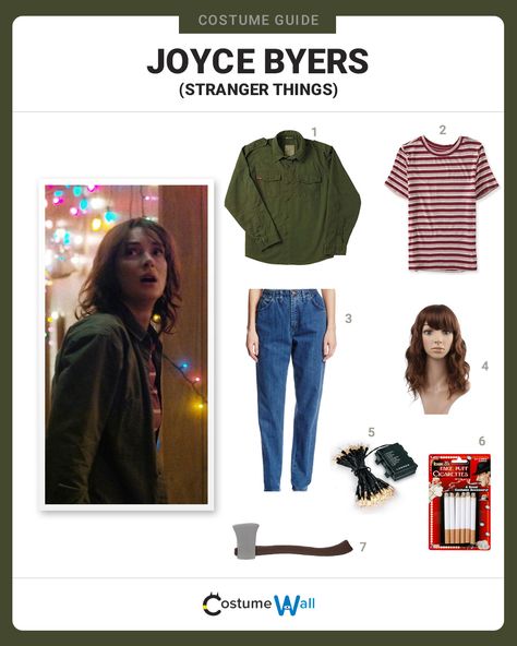 Get a costume like Joyce Byers the single mother looking for her son Will Byers in Stranger Things on Netflix. Joyce Byers Costume, Stranger Things Mom, Disfraces Stranger Things, Joyce Stranger Things, Stranger Things Halloween Party, Stranger Things Halloween Costume, Stranger Things Cosplay, Stranger Things Outfit, Stranger Things Costume