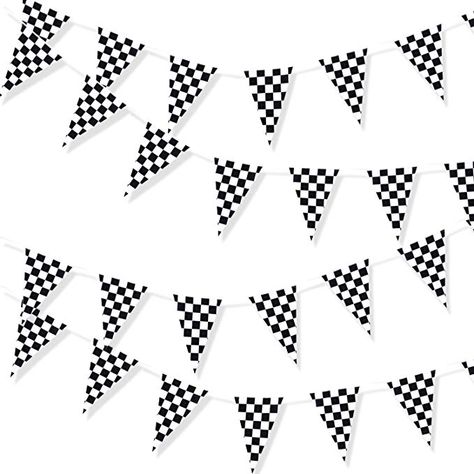 Amazon.com: 100 Foot Long Race Track Car Finish Line Black and White Plastic Pennant Party Checker Pattern String Curtain Banner for Decorations, Birthdays, Event Supplies, Festivals, Children & Adults: Gateway Two Fast Two Furious, Car Room, Car Themed Parties, String Curtains, Race Party, Party Pattern, Cars Party, Checker Pattern, Race Car Party