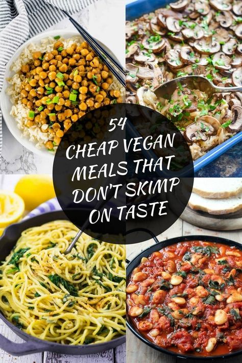 Feeding a family on a tight budget isn't easy so I have put together this collection of cheap vegan meals that will keep your wallet and your taste buds happy. Lentils Potatoes, Egg And Grapefruit Diet, Cheap Vegan Meals, Cheap Vegan, Kitchen Staples, Vegan Ideas, Vegan Meal Plans, Vegan Meal Prep, Vegan Kitchen