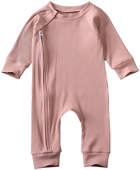 Amazon.com: Newborn Baby Girl Boy Romper Jumpsuit Footed Pajamas Ruffle Footie Sleeper Fall Winter Outfit Clothes (White Footies, 6-12 Months): Clothing Plain Jumpsuits, Baby Trends, Having Twins, Beige Baby, Mini Outfit, Girl Clothes Baby, Solid Jumpsuit, Newborn Baby Clothes