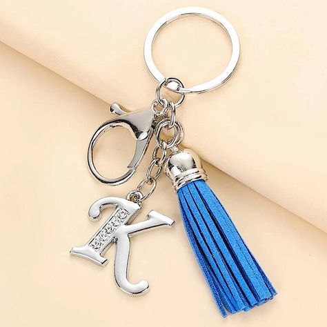 Stylish&Sparkling Purse Charm, Love This Letter Keychain With Tassel, Shines Bright,Pretty Key Ring Charm,Great Size, Can Improve Look Of Purse/Bags, Keychain Goes Great With Your Purse/Bags/Wallet/Keys/Car Key,Also As A Charm For Your Crossbody,Backpack, Shool Bag Etc. Light Weight ,Beautiful, Very Useful. You Will Be Very Proud To Show, Given Out As Presents(To Woman/Grils/Daughter/Friends/Co Worker/Classmates), As Birthday Gifts, Holiday Gift,Appreciation Gifts. Very Easy To Spot Because This Bags Keychain, Keychain Business, Keychain With Tassel, Letter Keychain, Crossbody Backpack, Letter K, Rhinestone Decor, Charm Keychain, Diy Keychain