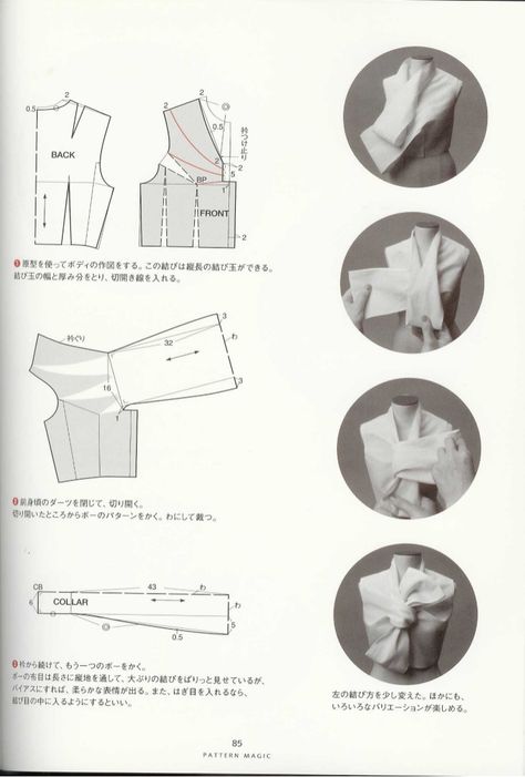 Pattern Making Books, Pola Blus, Pattern Magic, Pattern Draping, Japanese Sewing Patterns, Origami Patterns, Japanese Sewing, Couture Mode, Japanese Patterns