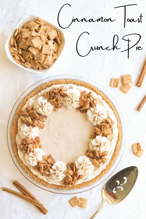 Cinnamon Toast Crunch Crust, Blue Velvet Cakes, Vanilla Cream Filling, Creamy Pie, Fluffy Cinnamon Rolls, Crunch Recipe, Cinnamon Crunch, Best Cinnamon Rolls, Brownie Ice Cream