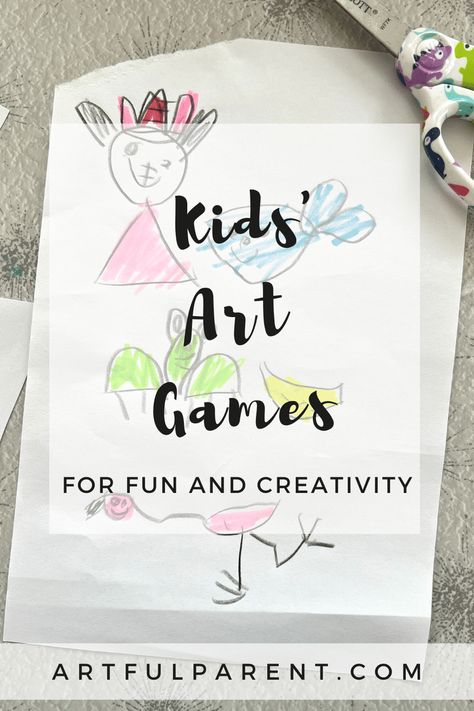 12 Kids' Drawing Games for Creative Fun Fun Drawing Games, Game Ideas For Kids, Art Games For Kids, Drawing Games For Kids, Paint Games, Games For Fun, Art Games, Kids Art Class, Art Curriculum