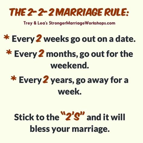 The 2-2-2 Marriage Rule | Marriage rules, Future boyfriend quotes, Dating quotes 2/2/2 Rule Marriage, Marriage Activities, Separation Marriage, Future Boyfriend Quotes, Lasting Marriage, Marriage Rules, Counseling Quotes, Christ Centered Marriage, Marriage Inspiration