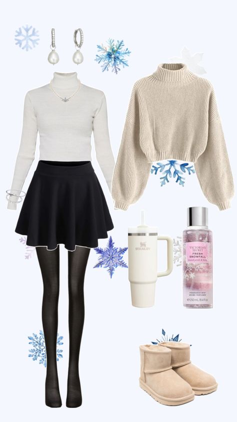 Christmas/Winter outfit idea Christmas Eve Outfits Teen Girl, Church Outfit For Christmas, Outfit Inspo New Year, Teen Girl Holiday Outfit, Winter Dance Outfits Middle School, Christmas Concert Outfit Ideas, Cute Holiday Outfits For Christmas, Cute Christmas Day Outfits, Cute Christmas Outfits For School