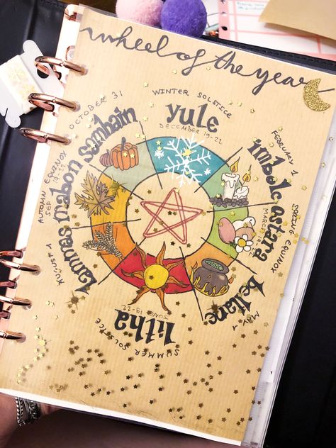 Witchy Bullet Journal Ideas, Witch Journal Ideas Witchcraft, Tarot Bullet Journal, Witch Bullet Journal, Witchy Journal Ideas, Wheel Of The Year Art, Witchy Bullet Journal, Witch Journal Ideas, Wheel Of Year