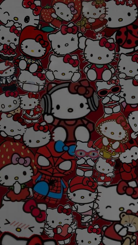 FIRST POST💋🍒A red hello kitty wallpaper for all my sanrio lovers out there let me know what you want to see next🍒💋 [#sanrio #hellokitty #red #aesthetic #wallpaper] Red Wallpaper Iphone Hello Kitty, Hello Kitty Wallpaper Iphone Red, Red Wallpaper Hello Kitty, Red Hello Kitty Aesthetic, Hello Kitty Collage Wallpaper, Hello Kitty Red Wallpaper, Red Hello Kitty Wallpaper, Hello Kitty Aesthetic Wallpaper, My Sanrio