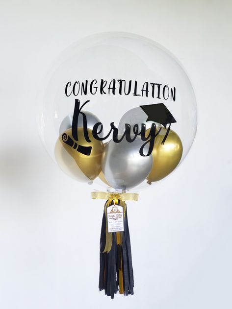 Congratulations Balloons, Bobo Balloon, Graduation Balloons, Balloon Display, Balloon Ideas, Bubble Balloons, Balloon Design, Graduation Ideas, Graduation Day