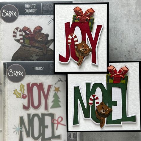 Tim Holtz Joy Noel, Tim Holtz Christmas Cards Ideas, Tim Holtz Christmas 2023, Joy Christmas Card, Tim Holtz Crafts, Tim Holtz Dies, Stamping Projects, Card Scrapbook, Tim Holtz Cards