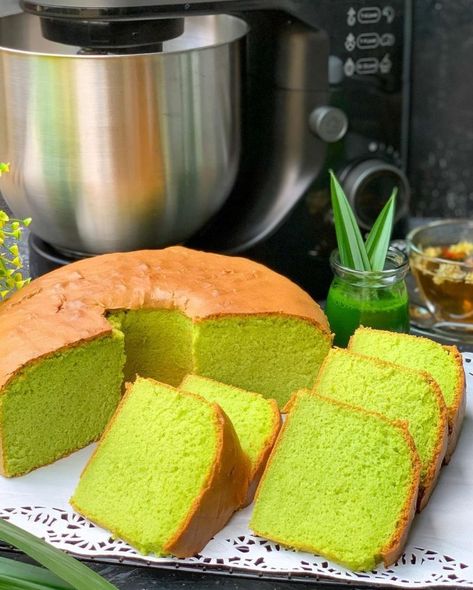 Ogura Cake, Bolu Pandan, Pandan Chiffon Cake, Bolu Cake, Pandan Cake, Resipi Kek, Resep Cake, Food Contest, Asian Desserts